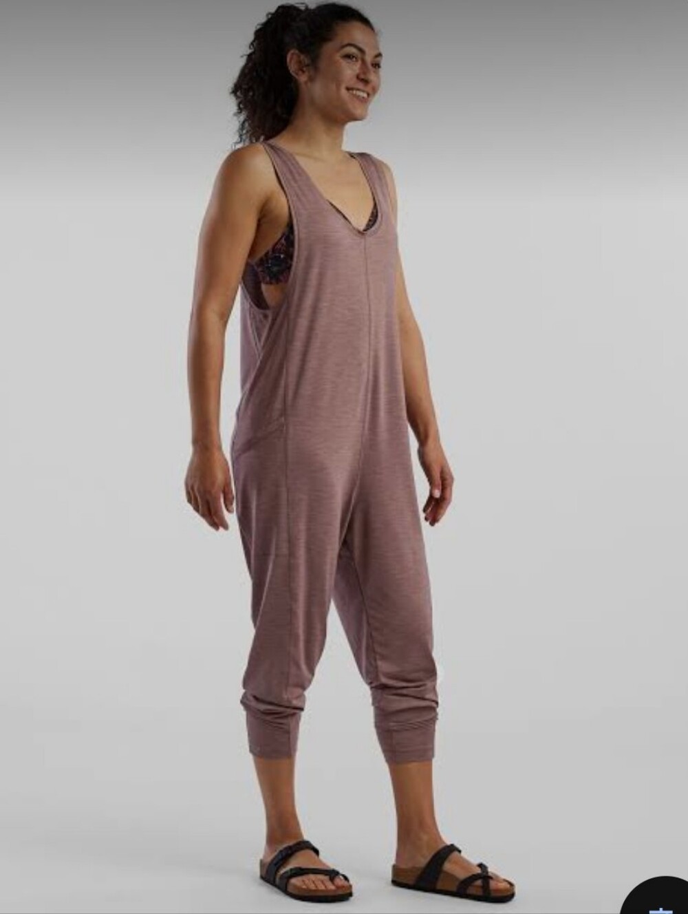 Indyeva Zuha Jumpsuit Dusty Rose Pink Sleeveless XS Blue Heron Company